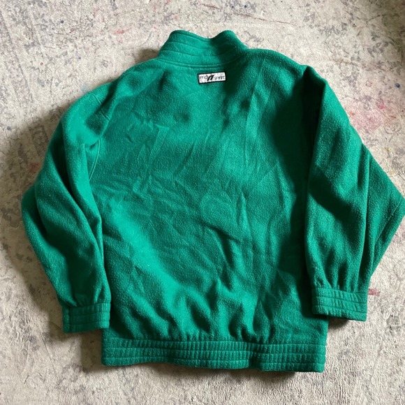 Vintage Pro Spirit Fleece Pullover Jacket‎ Green Gray Quarter Zip Size Medium - Picture 5 of 8